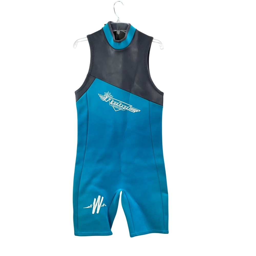 Wavelength Australia The Rebel Wetsuit Women XL Teal Short Springsuit Sleeveless